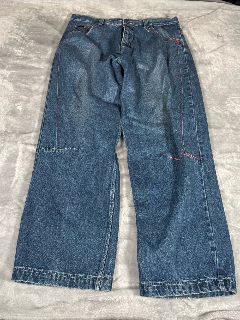 Vintage FUBU Denim Jeans Mens 40x34 (Fits 38x33) Hip Hop Baggy Wide Leg Y2K